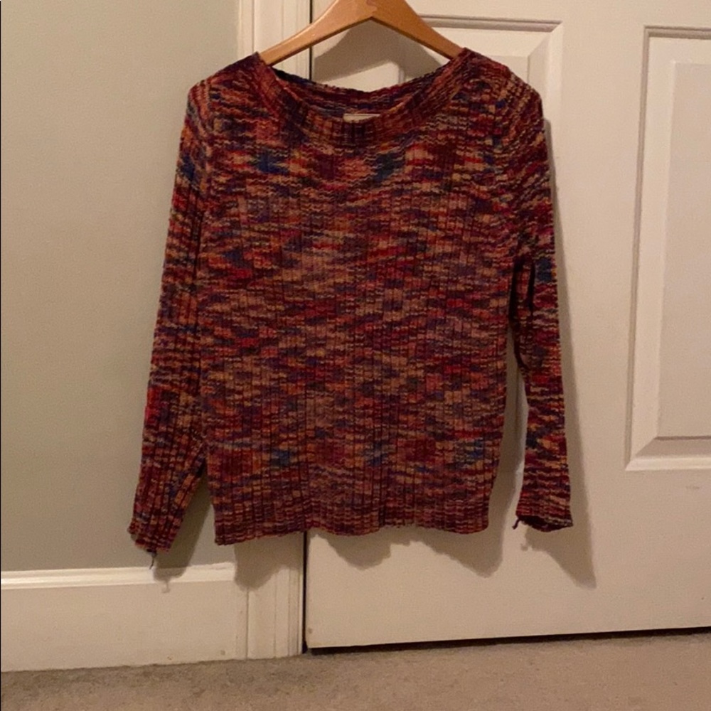 mixed color sweater